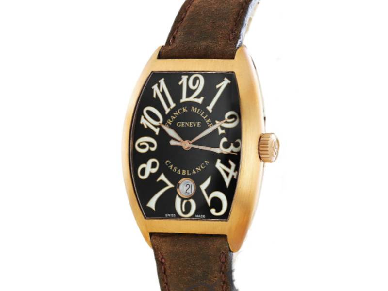 AUTOMATIC MEN'S WATCH BRONZE/LEATHER CINTREE CURVEX COLLECTION LIMITED EDITION FRANCK MULLER 7880 SC DT BR